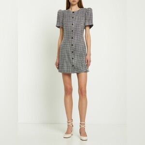 Reformation Gray Plaid Dress
